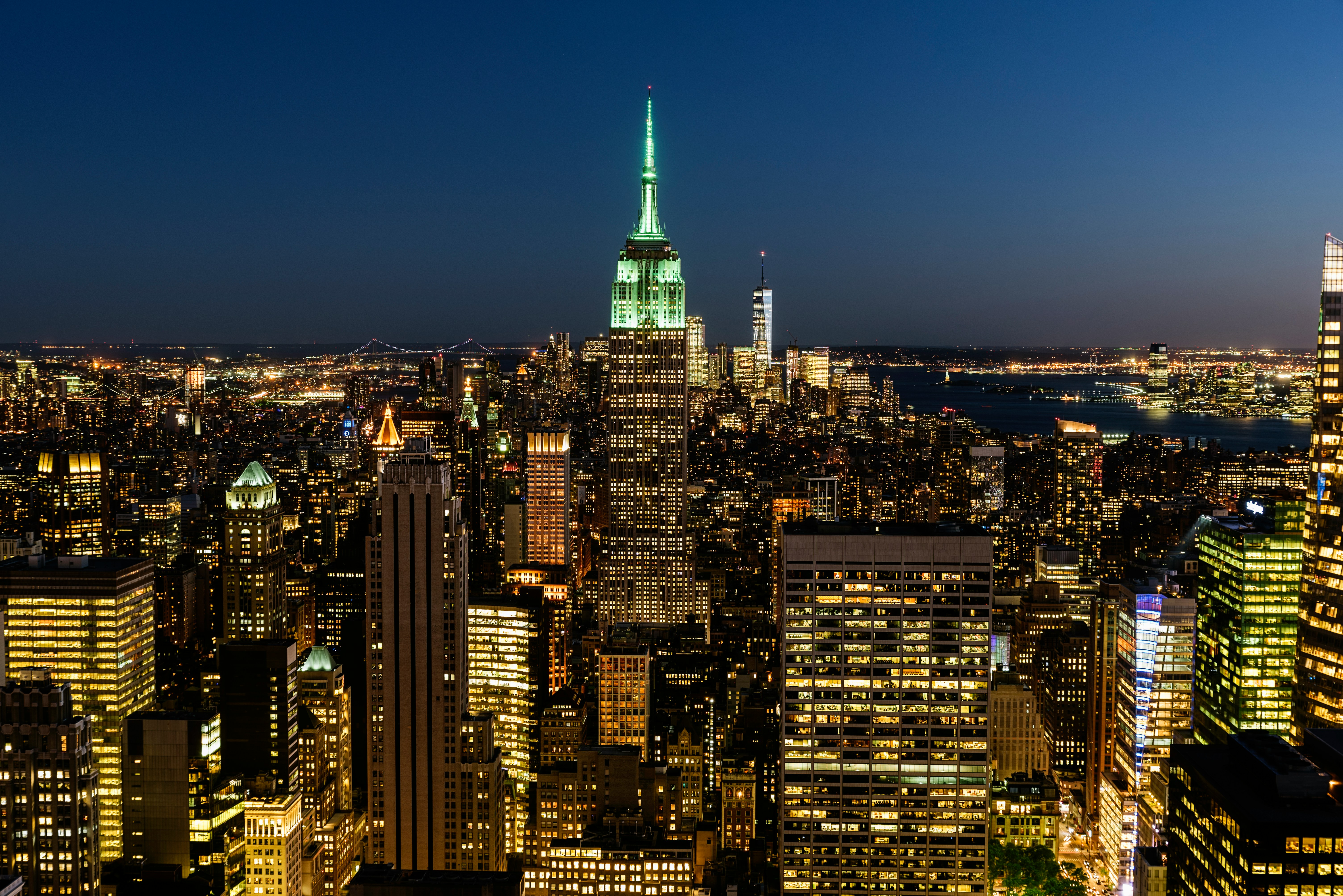 New York City at dusk